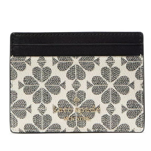 Kate Spade New York Signature Spade Flower Small Slim Card Holder (Black Multi)