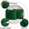 thumbnail image 6 of Sanmadrola Throw Pillow Covers Pillow Protector with Hidden Zipper Furry Faux Fur 18''x18'' 2 Pack, 6 of 7