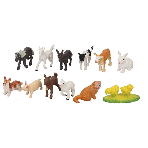 Juguetes educativos de simulación de animales de granja, 12 piezas de simulación de animales de granja, modelo de simulación de animales de granja, figur