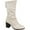 Stone, variant on Journee Womens Sequoia Stacked Heel Mid Calf Boots