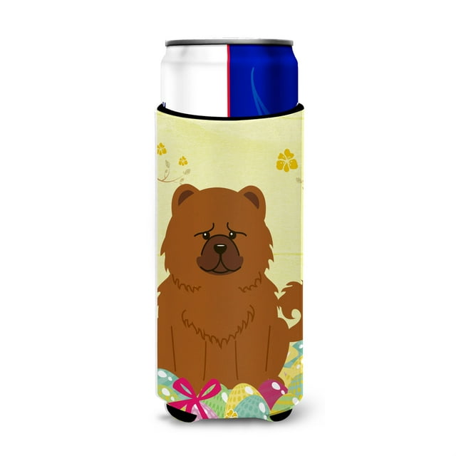 ""Caroline'S Treasures Huevos de Pascua Chow Red Michelob Ultra Hugger para latas delgadas Lata delgada multicolor""