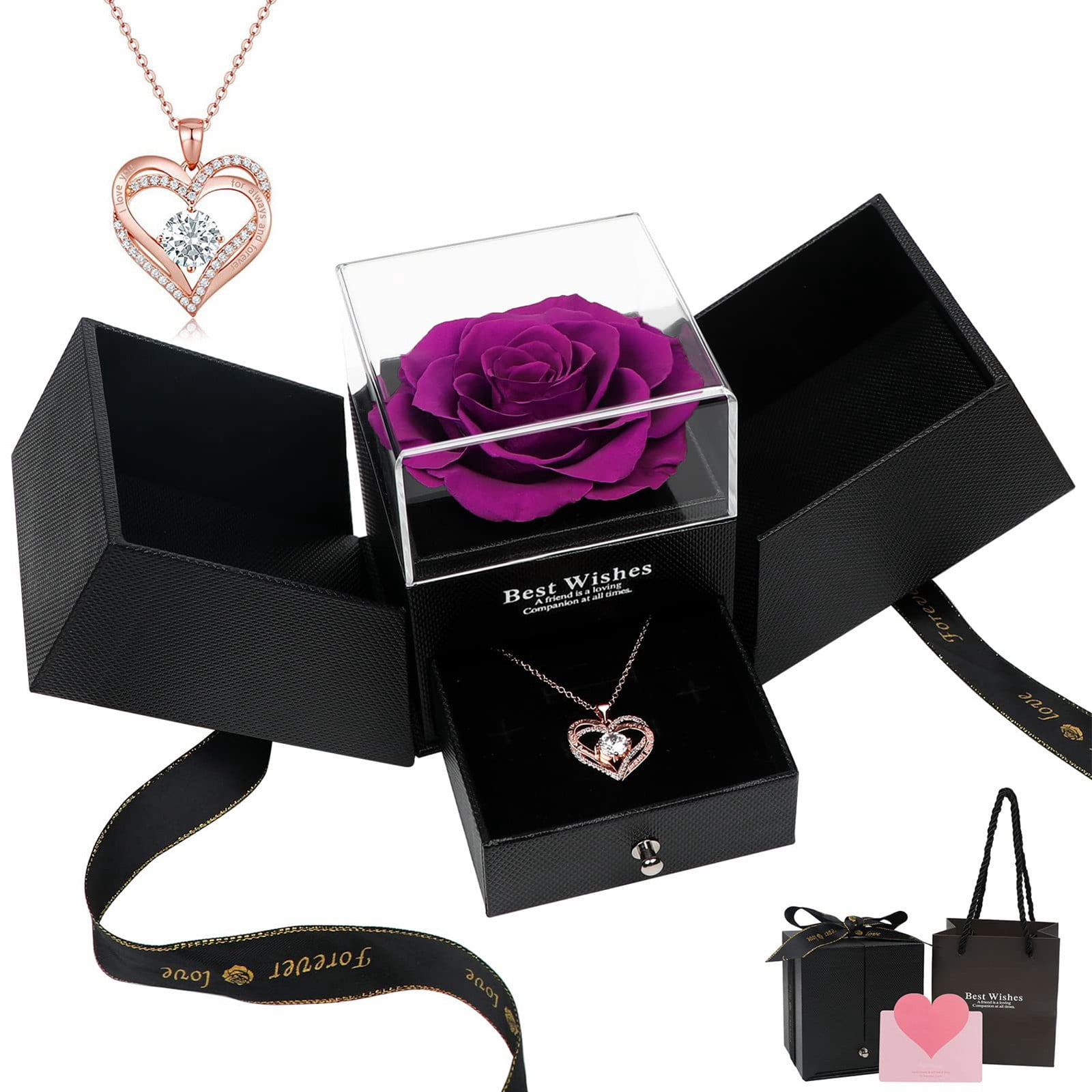 Preserved Red Real Roses Gift Box – Long-Lasting Flowers For Mom, Grandma, Valentine's, Anniversary