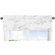 Cantonnière de traitement de fenêtre pour la collection moderne de marbre gris, noir et blanc