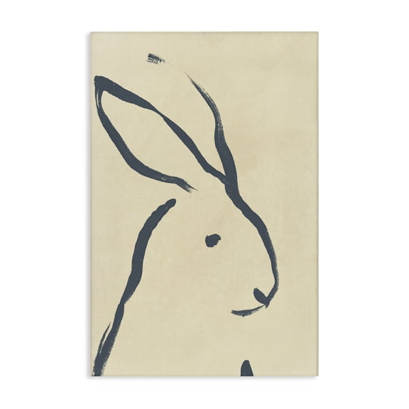 Stupell Industries Modern Minimal Rabbit Doodle Canvas Art, 16 x 24, by June Erica Vess