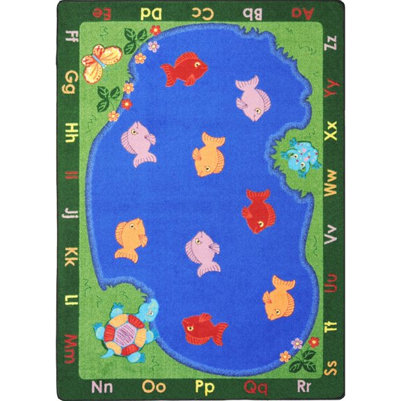 Fishin' Fun 7'8" x 10'9" area rug in color Multi