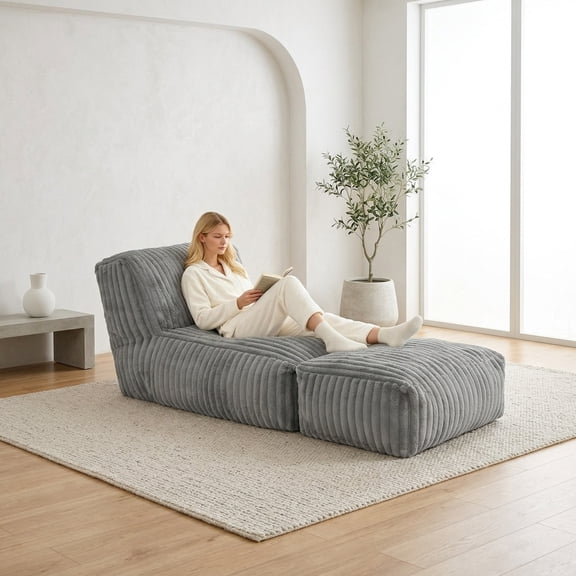 Modular Floor Chaise Lounge - Convertible Sofa Bed for Multi-Scene Relaxation