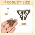 thumbnail image 2 of 4Pcs Vintage Brass Corner Protector 1.2 Inch Triangle Safety Guards Metal Corner Protector (Oxidized Teal), 2 of 7