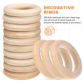 thumbnail image 3 of Phenofice 80Pcs Unfinished Wood Rings Khaki Wood Grain Round Rings for DIY Crafts and Macrame Projects, 3 of 6