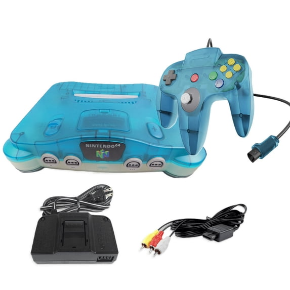 Restored Nintendo 64 N64 Game Console, Ice Blue (Refurbished)
