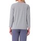 thumbnail image 3 of Camisetas de pijama para mujeres INSPIRE CHIC, con estampado a rayas, camisetas de dormir de algodón de manga larga, blusas de cuello redondo, L gris a rayas, 3 of 6