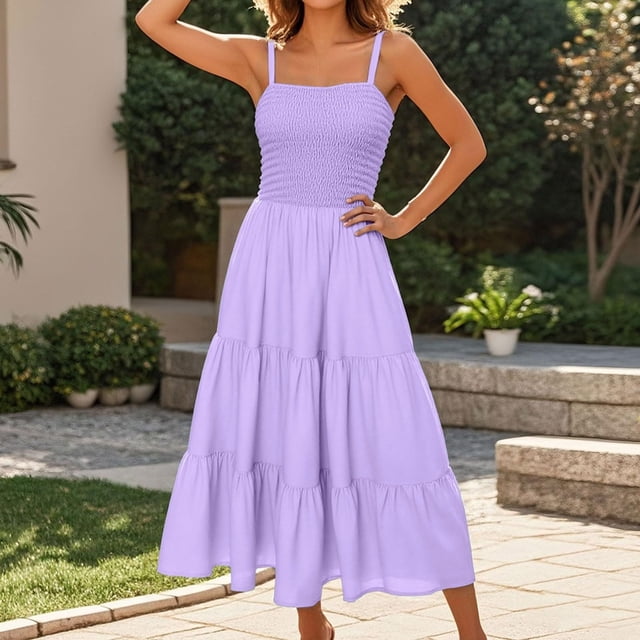 Robes d'Été pour Femmes 2025 Zeophrasy Robe Sans Manches Col Rond Aguichant Élégante Tunique de Boîte de Nuit Fête Mini Robes Décontractées Vacances Liquidation Moins de 5