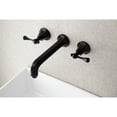 thumbnail image 3 of Kingston Brass KS4125BL Wall Mount Bathroom Faucet, Oil Rubbed Bronze, 3 of 5