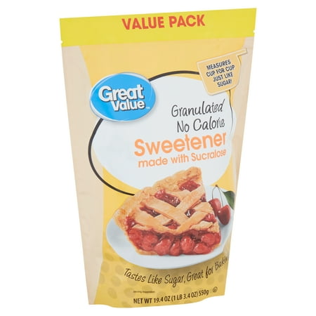 - Great Value Granulated No Calorie Sweetener Value Pack, 19.4 oz