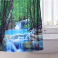 thumbnail image 6 of 180x180cm Waterproof Shower Curtain Bathroom Polyester 12 Hooks 3# 3D Waterfall Scenery, 6 of 7
