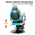 thumbnail image 5 of Vintage All Purpose Heavy Duty Barber Chair Reclining Hydraulic Beauty Salon Spa Hair Styling Equipment(Black & Laser), 5 of 18