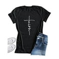 thumbnail image 3 of T-Shirt Col Rond Imprimé Croix Foi pour Femmes, 3 of 10