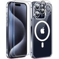thumbnail image 3 of MOZOTER Funda magnética 6 en 1 para iPhone 15 Pro transparente, [Compatible con Magsafe] [Anti amarilleamiento] [Protectores de pantalla+Protectores de lente de cámara] Funda delgada a prueba de golpe, 3 of 4