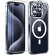 thumbnail image 3 of MOZOTER Funda magnética 6 en 1 para iPhone 15 Pro transparente, [Compatible con Magsafe] [Anti amarilleamiento] [Protectores de pantalla+Protectores de lente de cámara] Funda delgada a prueba de golpe, 3 of 4