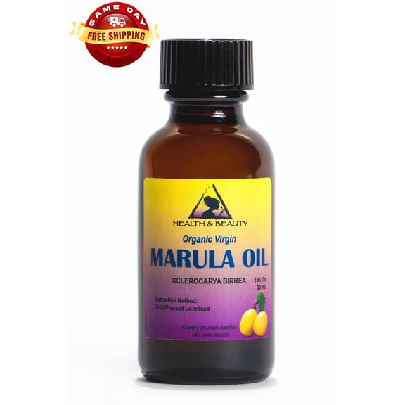 Marula Oil Unrefined Organic Virgin Cold Pressed Pure HEALTH & BEAUTY Glass Bottle 1.0 oz