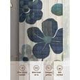 thumbnail image 3 of Navy Blue Green Floral Sheer Curtains for Living Room Bedroom Vintage Botanical Leaves Sheer Curtains 84 Inch Long 2 Panels Set Light Filtering Curtain Window Treatments Drapes for Dining Room, 3 of 6