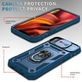 thumbnail image 5 of JTCASES for iPhone 13 Mini Case, Sliding Camera Cover+ Rotating Ring Kickstand + Magnetic Car Mount + Inside Card Holder, Bracket Shockproof Frame Anti-drop PC TPU Heavy Duty Protection, Darkblue, 5 of 11