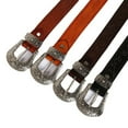 thumbnail image 4 of tredstone Fashionable Embossed Rivet Belt Individuality And Styles Are Easy Meatching And Suitable Long flowers yellow 125cm 1Set, 4 of 6