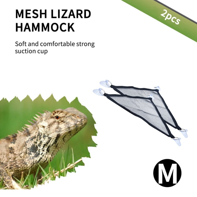 Malla Transpirable Reptil Mascotas Hamaca Cuna Cama Lagarto Cama Colgante Para Geckos Camaleón Barbudo 2 Uds Guardurnaity PT001364-02