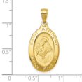 thumbnail image 6 of Auriga Fine Jewelry 10K Yellow Gold Saint Anthony Oval Medal Pendant for Women (L- 31.37mm), 6 of 6