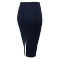 thumbnail image 2 of Doublju Women's Stretchy Midi Pencil Skirts (Plus Size Available), 2 of 4