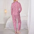 thumbnail image 5 of Bingfone Womens Pajama Sets Glitter Pink Print,Long Sleeve Loungewear Pajamas Set-Xx-Large, 5 of 9