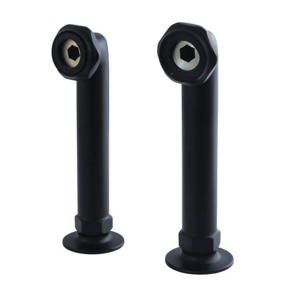Aqua Vintage AE6RS0 6 in. Deck Mount Riser for Leg Tub Filler, Matte Black