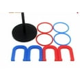 thumbnail image 1 of juego de herraduras. Incluye herraduras y anillos circulares. Juego de lanzamiento de anillos de plástico. Juguete para fiestas en la playa para niños, ideal para acampar y divertirse en el patio., 1 of 7