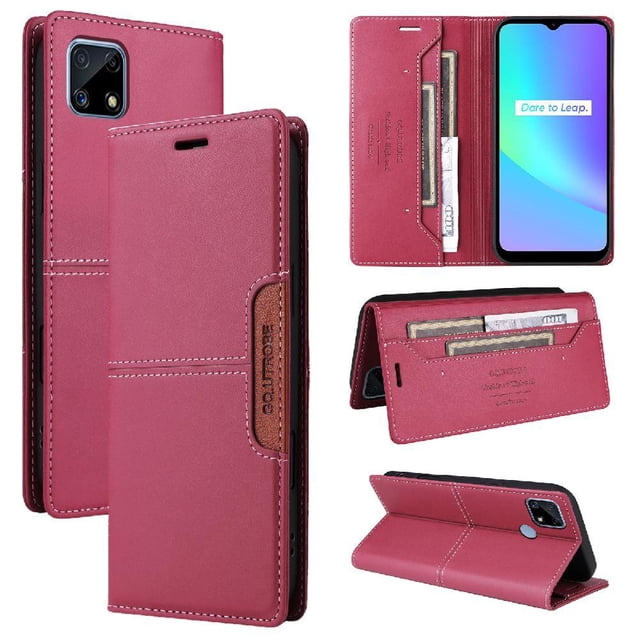 Case for FOXDOCK Realme C25 RFID Blocking Wallet Flip Cover Shockproof