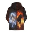 thumbnail image 2 of Chririnla Flame Couple Horse Lightweight Zip Up Hoodie for Girls Long Sleeve with Pockets Comfy Casual Outerwear Teens Size 10-12, 2 of 7