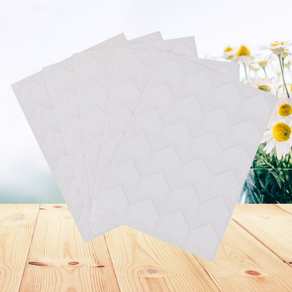 MLINS 10 Sheets Self Adhesive Photo Mounting Corners White Picture Stickers for DIY Diary Album