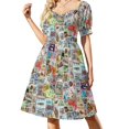 thumbnail image 1 of Sellos postales antiguos Vestido de manga corta Vestidos de moda para mujer Ropa femenina Vestidos de ceremonia Vestido, 1 of 7
