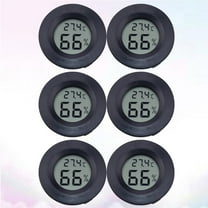 HEANUJJ Home Use Humidity Meter Digital Hygrometer Thermometer Black 6Pcs