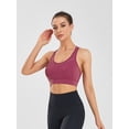 thumbnail image 6 of Mastectomy Sports Bra for Women,Wirefree Pocket Bra for Prosthesis, High Support, Breathable Activewear,Red,S, 6 of 7