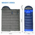 thumbnail image 3 of JIAN YA NA Cold Weather Sleeping Bags for Adults, Rectangular Single Sleeping Bag with Two-Way Zipper,  5°F - 50°F, Ideal for Camping, Hiking, Outdoor, Travel (Navy Blue, Left Zipper), 3 of 8