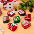 thumbnail image 2 of KOYPTL Christmas Candy Containers Mini Suitcase Holiday Cookie Totes Colorful Tinplate Box for Christmas Table Decorations Small Portable Food Containers for Festive Party Snacks Easy to Clean, 2 of 7