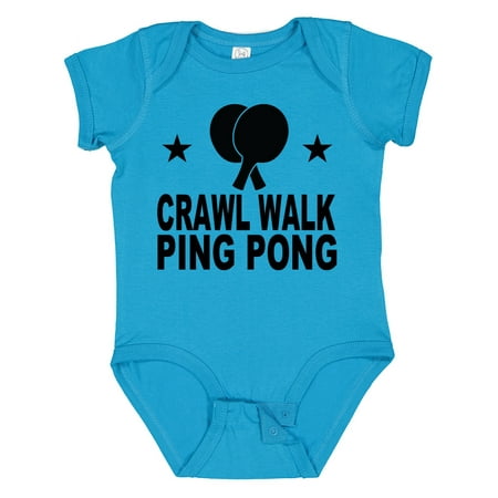 

Inktastic Crawl Walk Ping Pong Gift Baby Boy or Baby Girl Bodysuit