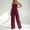 Red, variant on Laipiong Plus Size Jumpsuits for Women 2026 Summer Fashion Strapless Solid Stretchy Wide Leg Romper Pants Casual Vacation One Piece Outfits