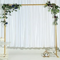 Balsa Circle 8 feet Gold Metal Square Backdrop Stand Arch Wedding Party Photo Booth Decorations
