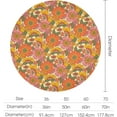 thumbnail image 2 of 70''s Retro Floral Tablecloth Hippie Boho Daisy Birthday Party Decoration Plastic Table Cloth Washble Table Cover for Dinning Kitchen Farmhouse Party Decoration, 60"", 2 of 6