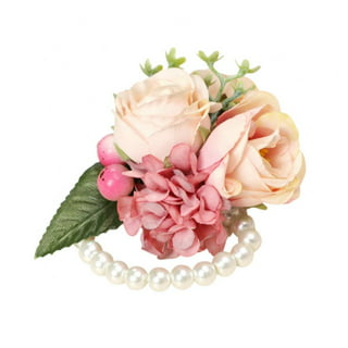 Baywell Wrist Corsages for Wedding (Set of 2), Blush & Pink