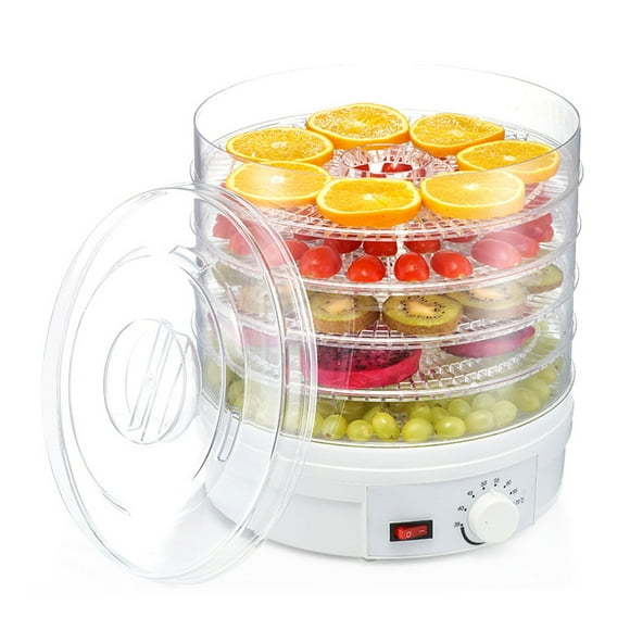 Electric Jerky Dryer, Silent Large Capacity 5 Trays Knob Control 350W Versatile Fruits Vegetable Dehydrator  for Home