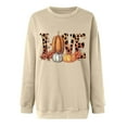 thumbnail image 3 of Inverlee Women's Halloween Sweatshirts Plus Size Pumpkin Ghost Graphic T-shirt Soft Crewneck Sweatshirt Long Sleeve Holiday Pullover Tops Halloween Gifts, 3 of 3