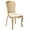 Gold with Ivory Seat and Gold Rattan Back, variant on Gold Resin Royal Chair with Gold Vinyl Seat and Tufted Back Similar to Louis Pop Style - Goldwick by Chivari