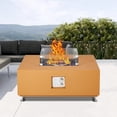 thumbnail image 6 of EastVita 36Inch Outdoor Propane Fire Pit Table 50000 BTU Steel Fire Pit with Wind Guard and Waterproof Cover Yellow, 6 of 7