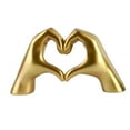 thumbnail image 2 of Taosunzt Love Heart Hand Figurine Heart-shaped Gesture Resin Statue Sculpture Home Office Wedding Party Desktop Decoration Ornament Golden, 2 of 13